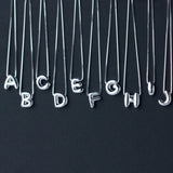 925 Silver Initial Letter Name Necklace Choker A-Z