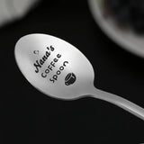 Personalized Carved Stainless Steel Spoon - Family Coffee Spoon