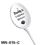 Personalized Carved Stainless Steel Spoon - Family Coffee Spoon