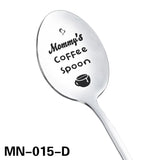 Personalized Carved Stainless Steel Spoon - Family Coffee Spoon