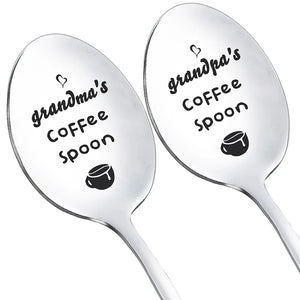 Personalized Carved Stainless Steel Spoon - Family Coffee Spoon