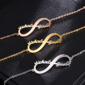 Custom Eternal Infinity Name Necklace with 2 Names