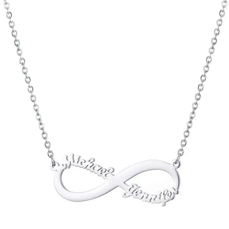 Custom Eternal Infinity Name Necklace with 2 Names