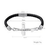Custom Carved Name Bracelet Personalized Gift for Valentine's Day