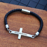 Custom Carved Name Bracelet Personalized Gift for Valentine's Day