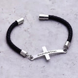 Custom Carved Name Bracelet Personalized Gift for Valentine's Day