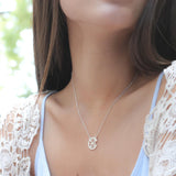 Custom Monogram Necklace Personalized Initial Pendant for Women