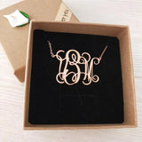 Personalized Monogram Necklace Initial Pendant Chains Birthday Jewelry