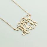 Personalized Monogram Necklace Initial Pendant Chains Birthday Jewelry