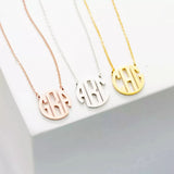 Custom Monogram Necklace Personalized Initial Pendant for Women
