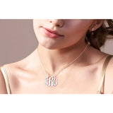 Personalized Monogram Necklace Initial Pendant Chains Birthday Jewelry