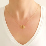 Custom Monogram Necklace Personalized Initial Pendant for Women