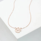 Custom Monogram Necklace Personalized Initial Pendant for Women