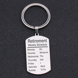 Personalized Stainless Steel Keychain Retirement Gift