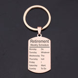 Personalized Stainless Steel Keychain Retirement Gift