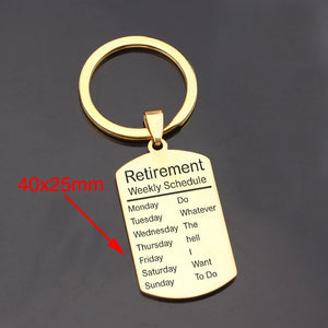 Personalized Stainless Steel Keychain Retirement Gift