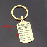Personalized Stainless Steel Keychain Retirement Gift