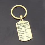 Personalized Stainless Steel Keychain Retirement Gift
