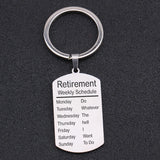 Personalized Stainless Steel Keychain Retirement Gift