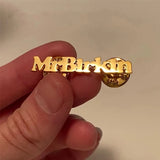 Personalized Nameplate Lapel Brooch for Wedding Couples