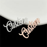 Personalized Name Nameplate Lapel Brooch Stainless Steel Charm Jewelry