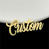 Personalized Name Nameplate Lapel Brooch Stainless Steel Charm Jewelry