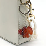 Natural Stone Elephant Pendant Keychain Unisex Jewelry