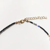 Personalized Name Necklace Black Rice Beads Natural Pearl Mix and Match Jewelry