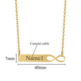 Personalized Infinity Pendant Name Eternity Love Necklace