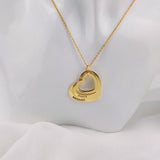 Custom Stainless Steel Women Necklaces Love Heart Pendant