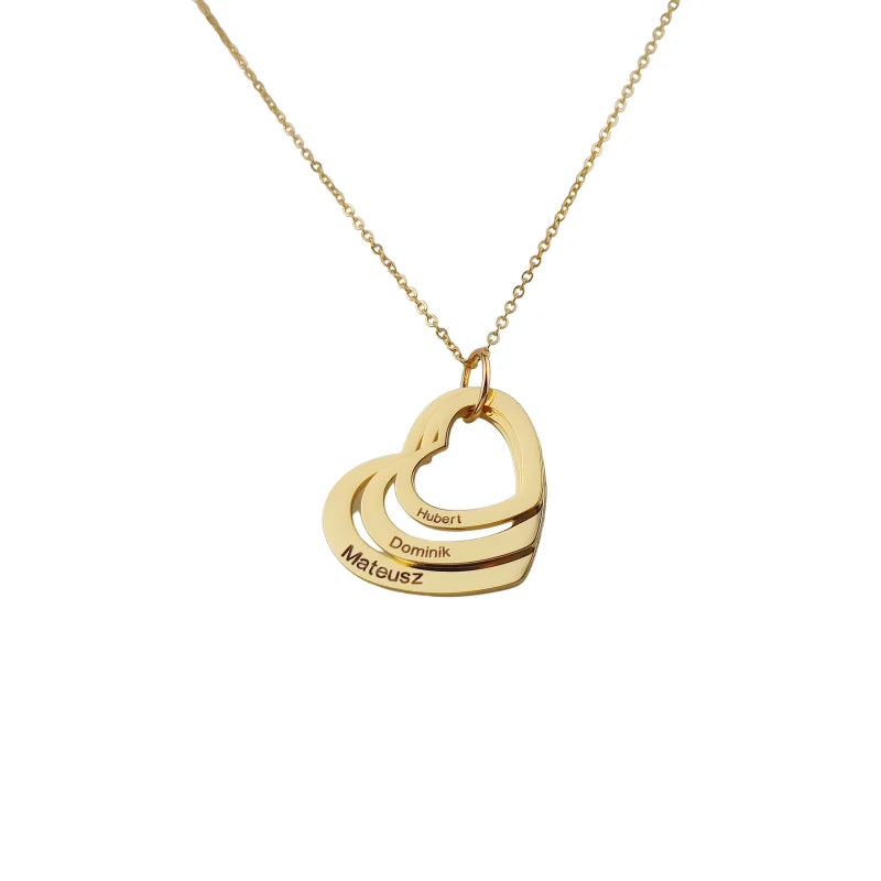 Custom Stainless Steel Women Necklaces Love Heart Pendant