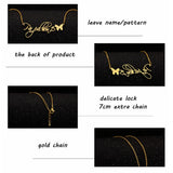 Custom Butterfly Heart Necklace for Women Choker Chain Jewelry