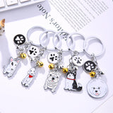 Maltese Dog Pet Memorial Keychain Enamel Keyring Bag Jewelry