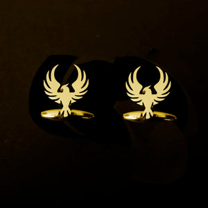 Phoenix Stainless Steel Cufflinks Animal Totem Faith Punk