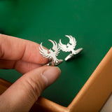 Phoenix Stainless Steel Cufflinks Animal Totem Faith Punk