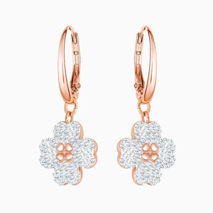 Rose Flower Crystal Earrings Romantic Gift