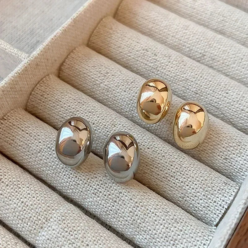 Vintage Twist Stud Earrings Geometric Metal Girls Gift