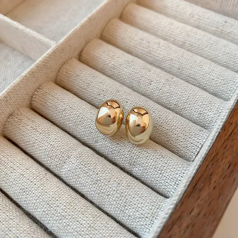 Vintage Twist Stud Earrings Geometric Metal Girls Gift