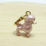 Pink Poodle Dog Charm Handbag Key Chain Pendant for Women Girls