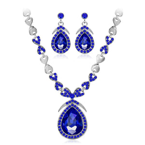 Diamonds Crystal Bridal Necklace Set Jewelry
