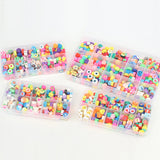 Polymer Clay Acrylic Loose Beads Kit Box for Kids Jewelry Making