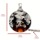 Pop Personality Creative Witch Crystal Pendant Halloween Gift Christmas