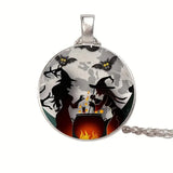 Pop Personality Creative Witch Crystal Pendant Halloween Gift Christmas