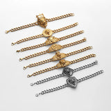 Steel Lion Bracelet Bangle for Women Men