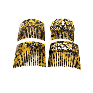 Acrylic Turtle Flower Hair Comb for Ladies