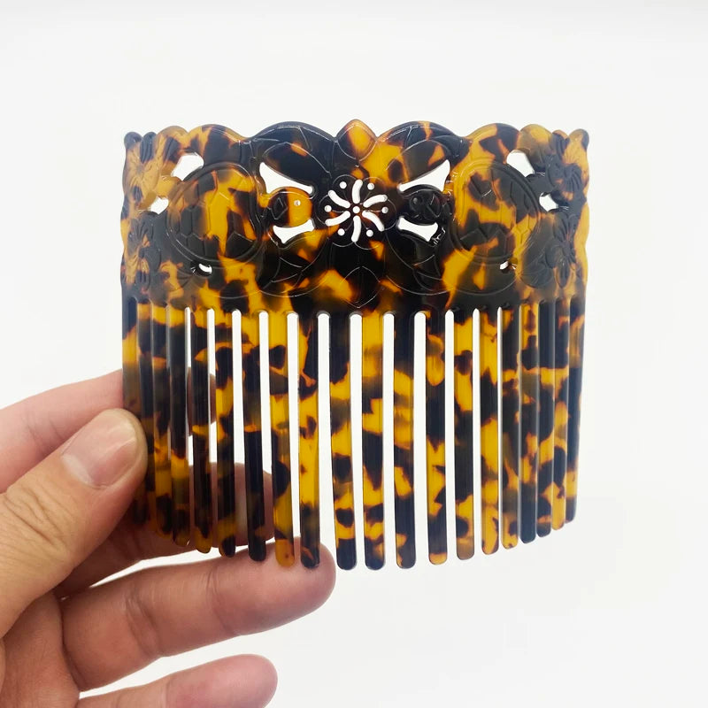 Acrylic Turtle Flower Hair Comb for Ladies