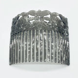 Wide Hair Combs Turtle Flower Carved Shell Combs For Ladies