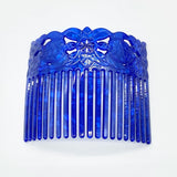 Wide Hair Combs Turtle Flower Carved Shell Combs For Ladies