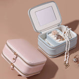 Pink Double Layer Jewelry Box for Girls