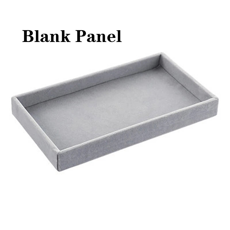 Flannel Jewelry Ring Display Organizer Box